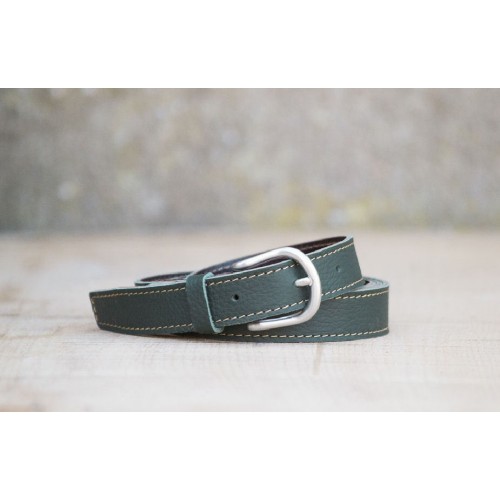 CEINTURE CUIR VERT FORÊT | L'élégante